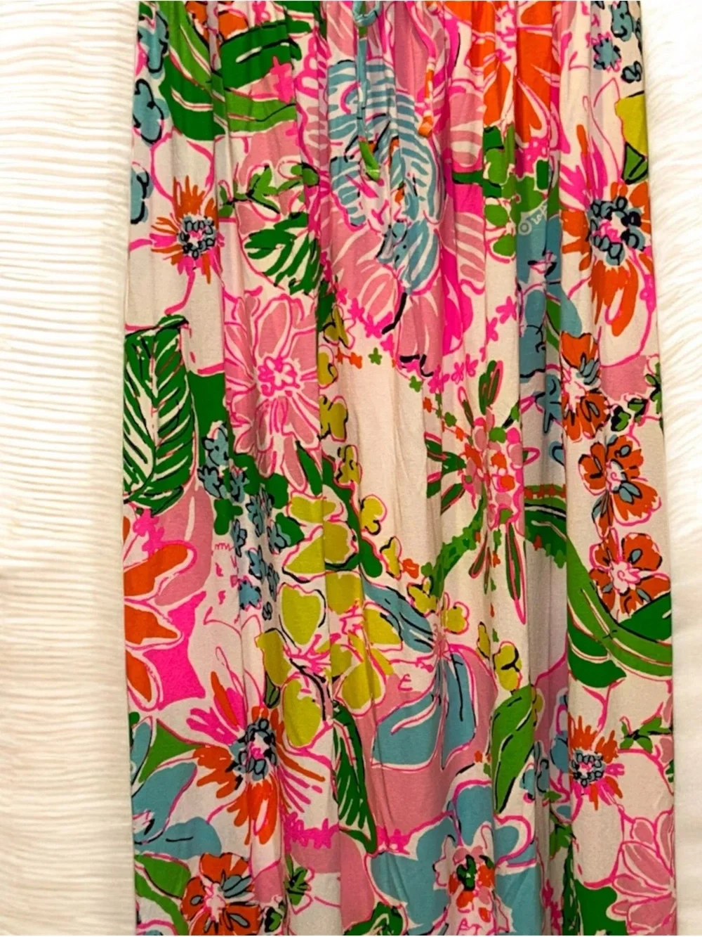 Lilly Pulitzer Pink Tropical Strapless Maxi Dress - Picture 4 of 9